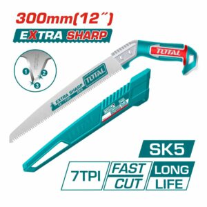 Total 12″ SK5 Pruning Saw with Triple Teeth & Protective PP Shell- THPS3008