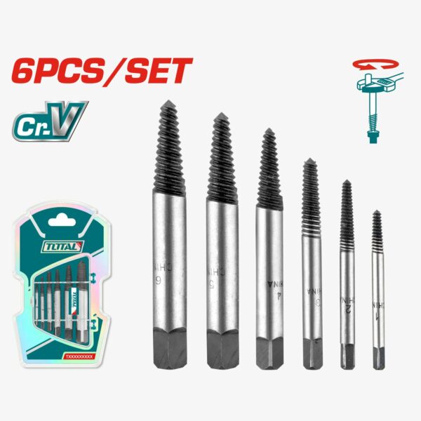 Total 6 PCS Screw Extractor Set – TACSE0061