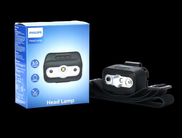 Philips Multi-Functional LED Rechargeable Headlight – 220Lumens, 100m Range, 1000mAh SFL3153RH