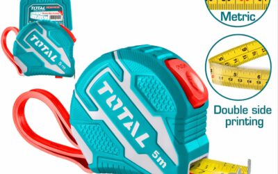 Total 5m x 19mm Self-Locking Measuring Tape with Metric & Inch Scale – TMT126251