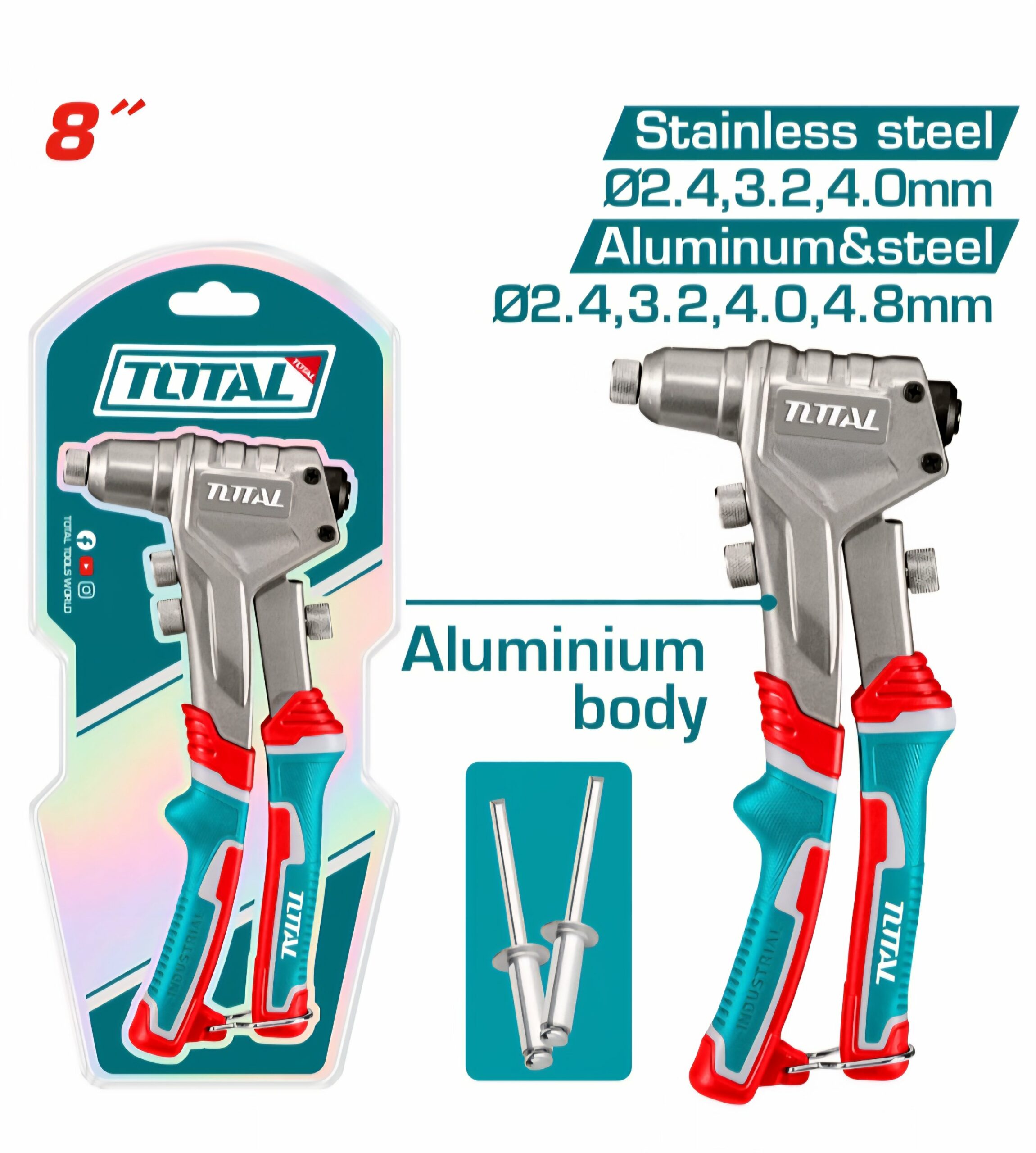 TOTAL Hand Riveter 8 Inch - THT32081 - Image 2