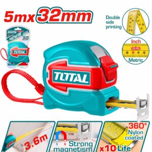 TOTAL Steel Measuring Tape 5m x 32mm - TMT80532