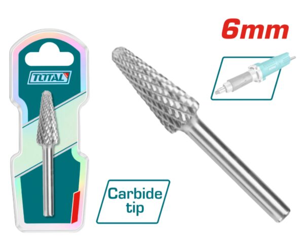 Total 6mm Tungsten Carbide Rotary Burrs- TAKC1003
